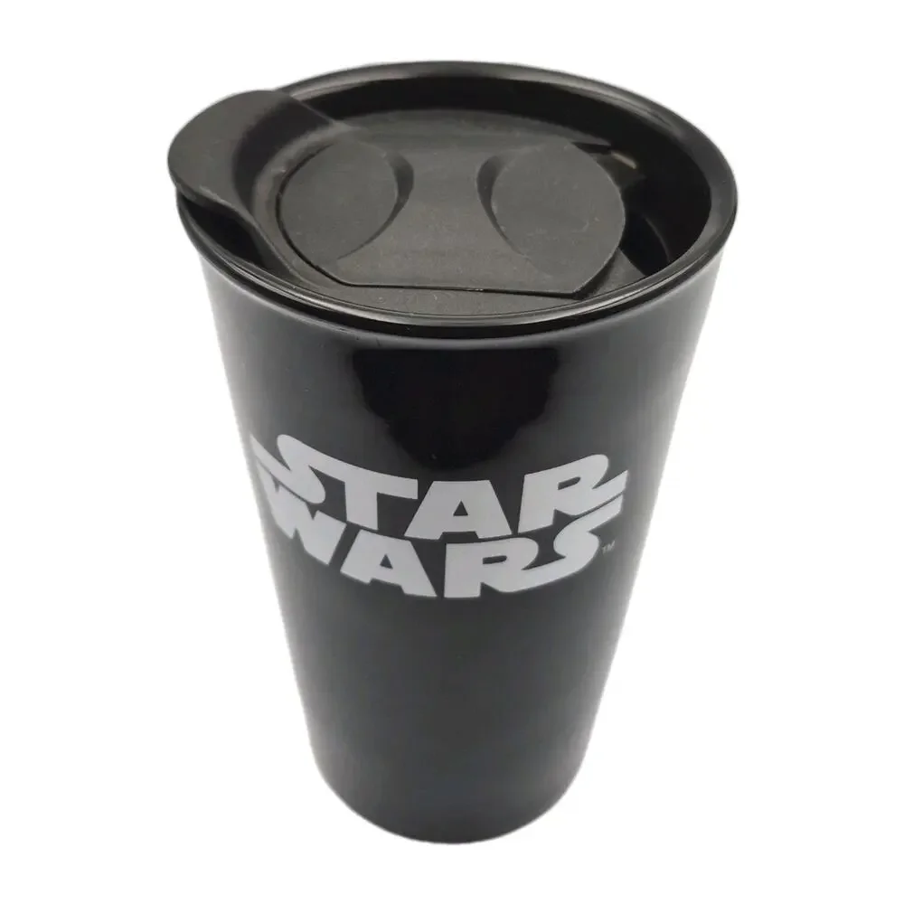 Star Wars BB-8 Black Ceramic Travel Mug 12oz Sliding Lid Disney Lucasfilm Ltd